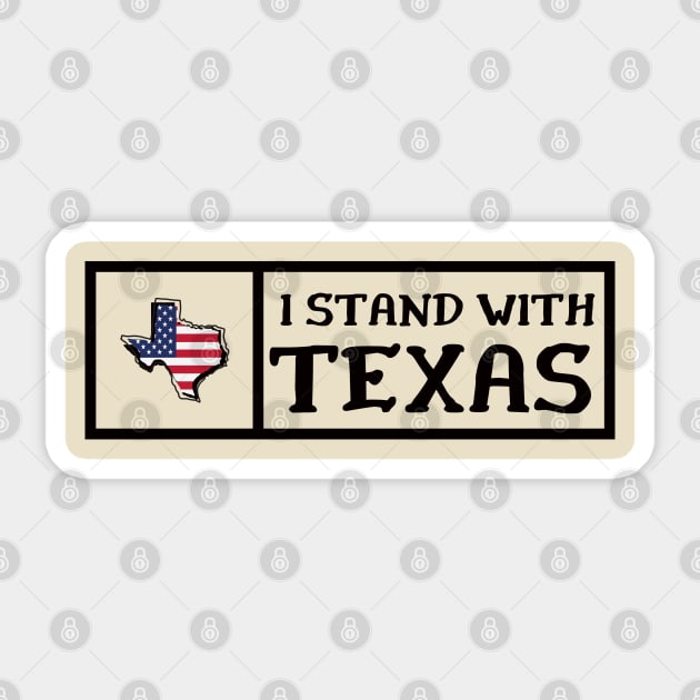 I-stand-with-texas Sticker by DewaJassin